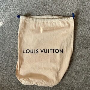Louis Vuitton Tan Dust Bag with Black Logo